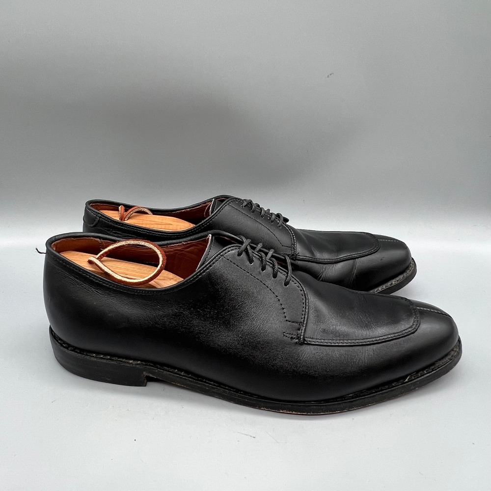 Allen Edmonds Shoes Mens 9 Black Leather Delray Split Toe Derby Oxford Dress